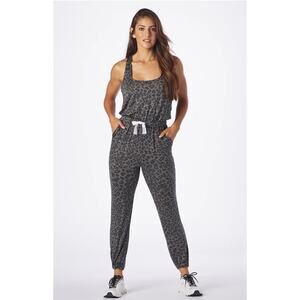 Glyder Size Small Leisure Jumpsuit Black Leopard New Retail $92